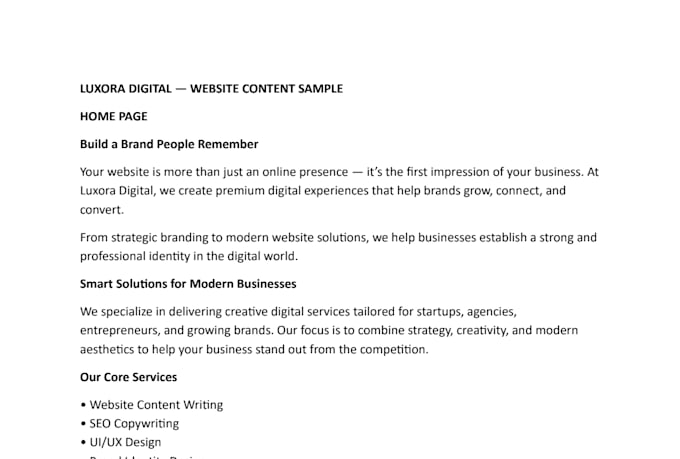 write professional SEO website content